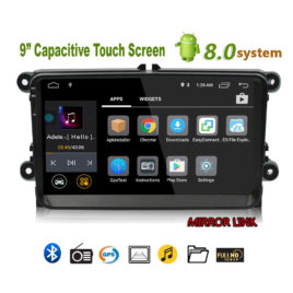 2 Din Car Multimedia Head Unit GPS Android 8.0, 9 inch Touch Screen