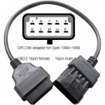 Opel 10 Pin OBDI to 16 Pin OBDII Cable Adapter