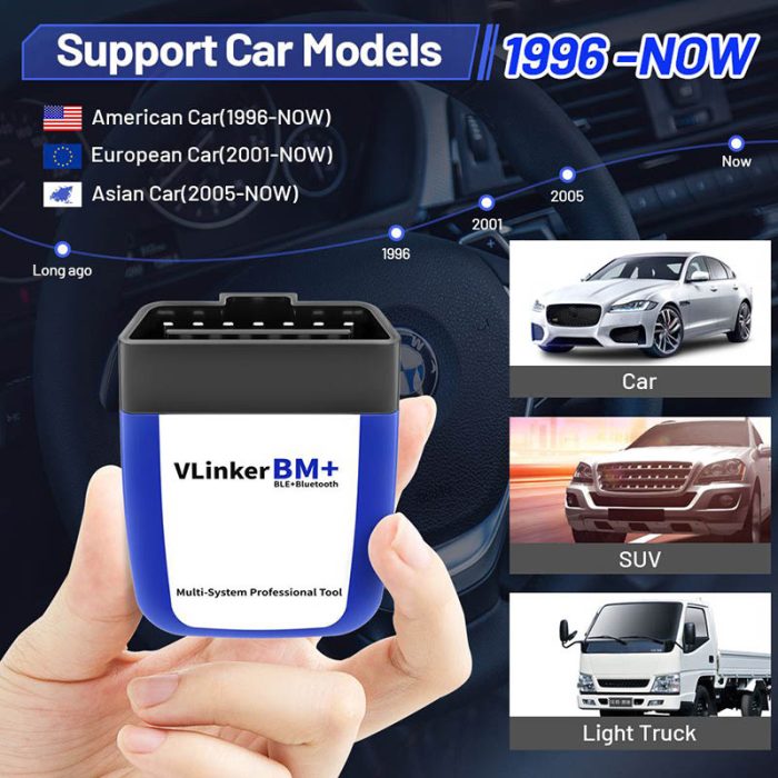 VLinker BM+ Bluetooth v4.0 BLE Scanner for BMW/Mini BimmerCode - Auto ...
