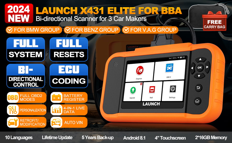 Launch X431 Creader Elite V2.0 Benz/BMW/VW/Audi 
